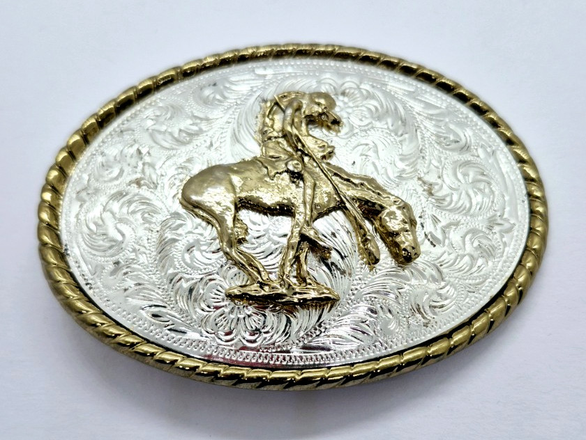Vintage End Of The Trail – Native American Belt Buckle Fits 1 1/2&Prime; Belts USA