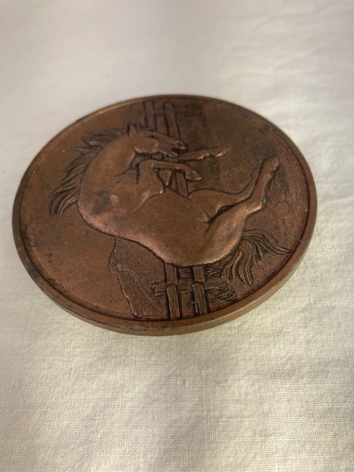 Bucking Bronco Western Belt Buckle Vintage Solid Metal 3&Prime; Unbranded