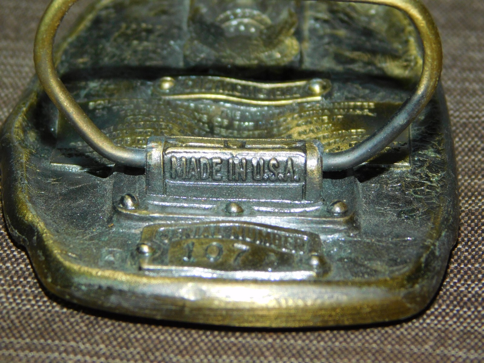 VINTAGE 3 1/4&Prime; ACROSS 1982 UNITED STATES MARINE CORPS FIRST TO FIGHT BELT BUCKLE