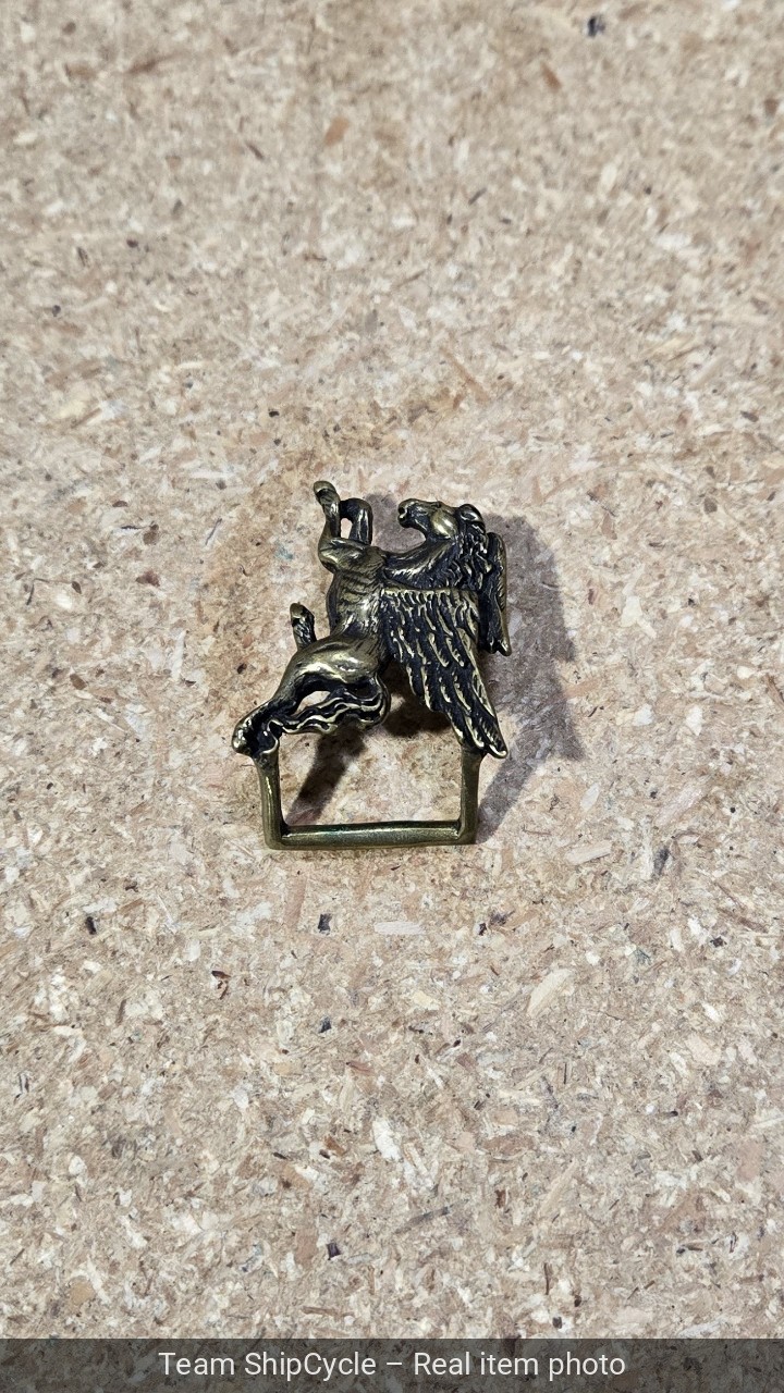 Rare Pegasus ISIS Creations Artists 1982 Solid Brass Vintage Belt Buckle G2U