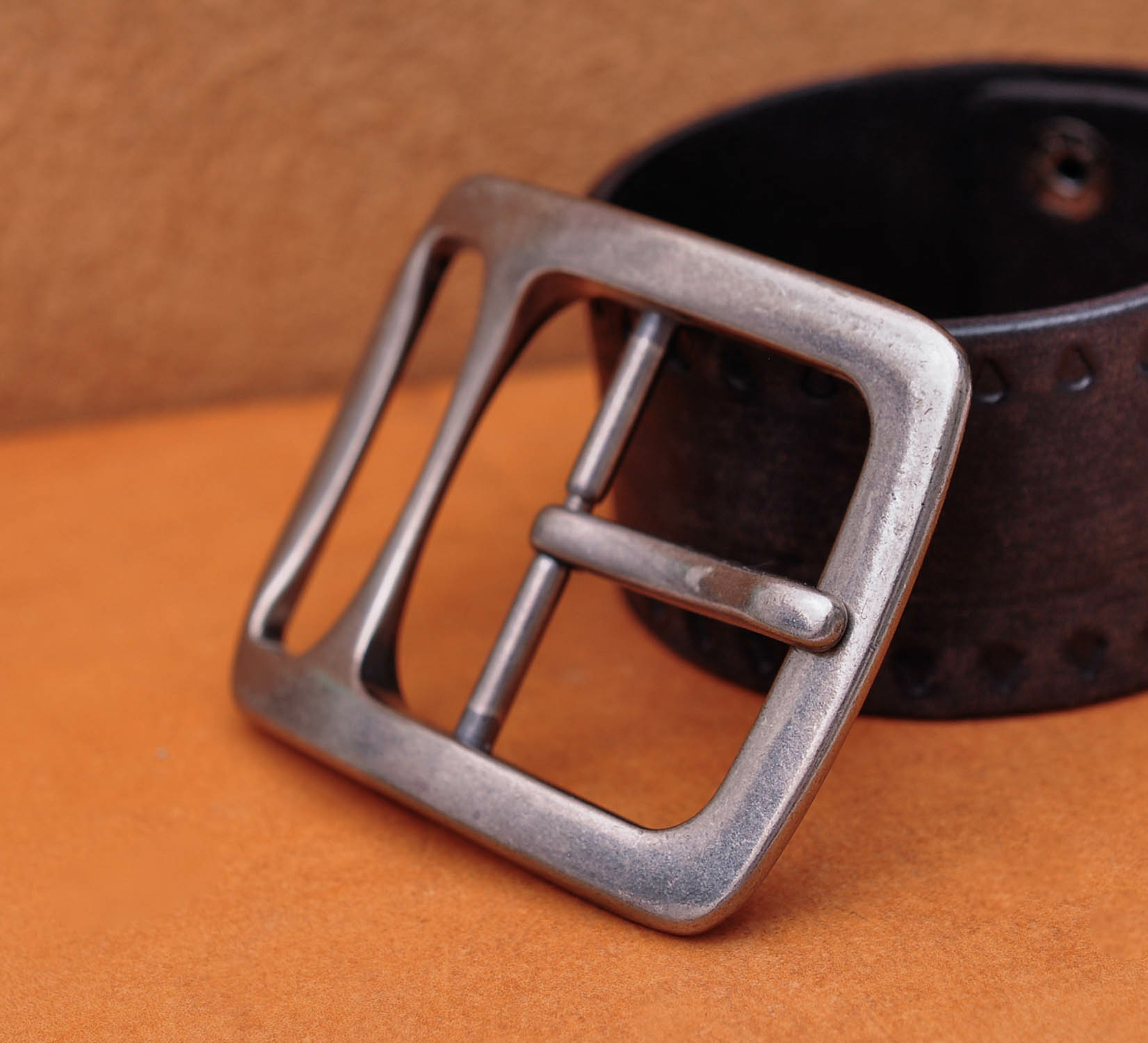 1-1/2&Prime; Men Solid Quality Nickel Matte Center Bar Leather Belt Buckle Replacement