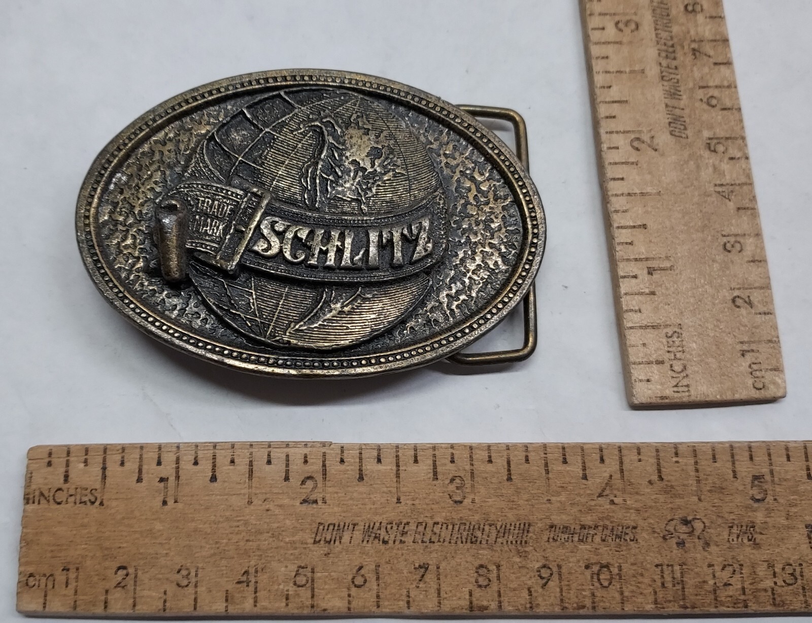 SCHLITZ – trade mark – beer – belt BUCKLE – listing #6791