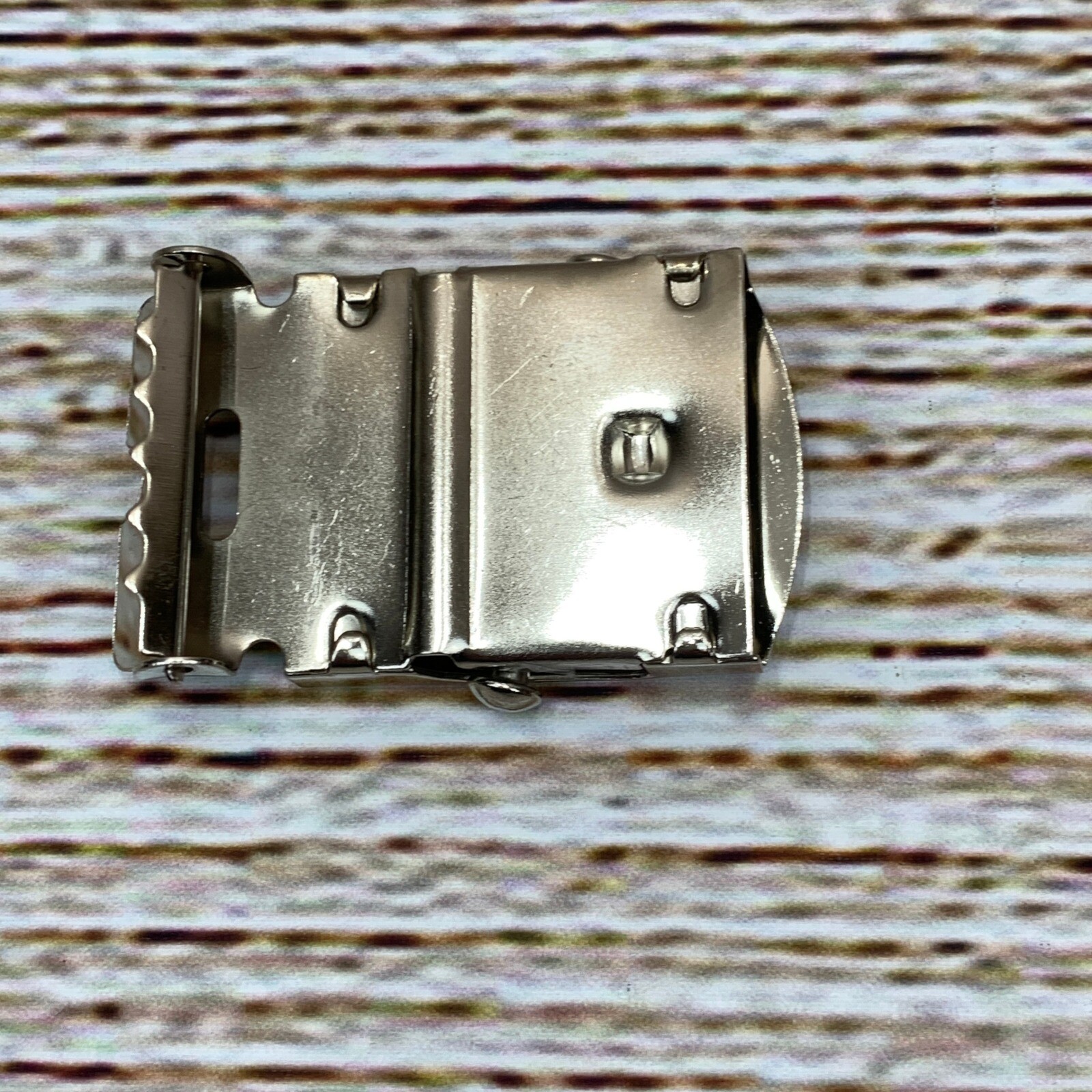 Silver Tone Belt Buckle Slide Initial « I » 1.75 Inch