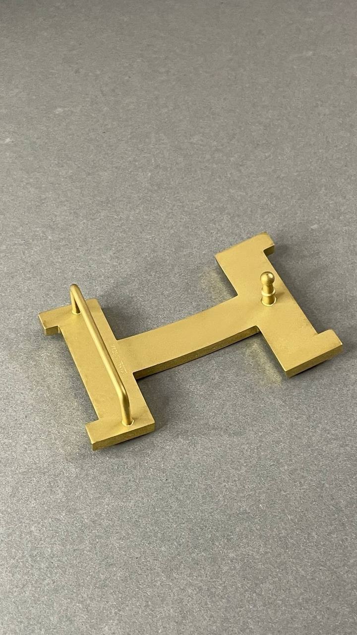 Gold H Buckle 40mm 1.5` Glossy Gold Hardware Belt Buckle