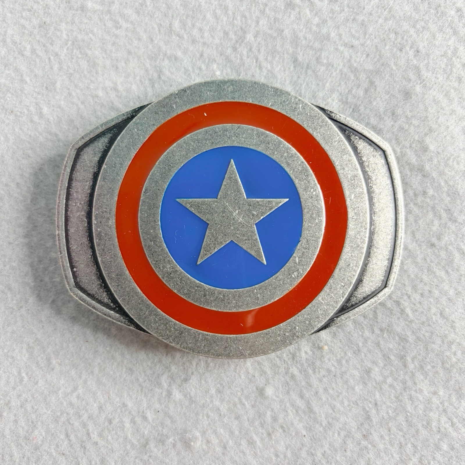 Marvel Captain America Belt Buckle Metal Enamel Officially Licensed Avengers