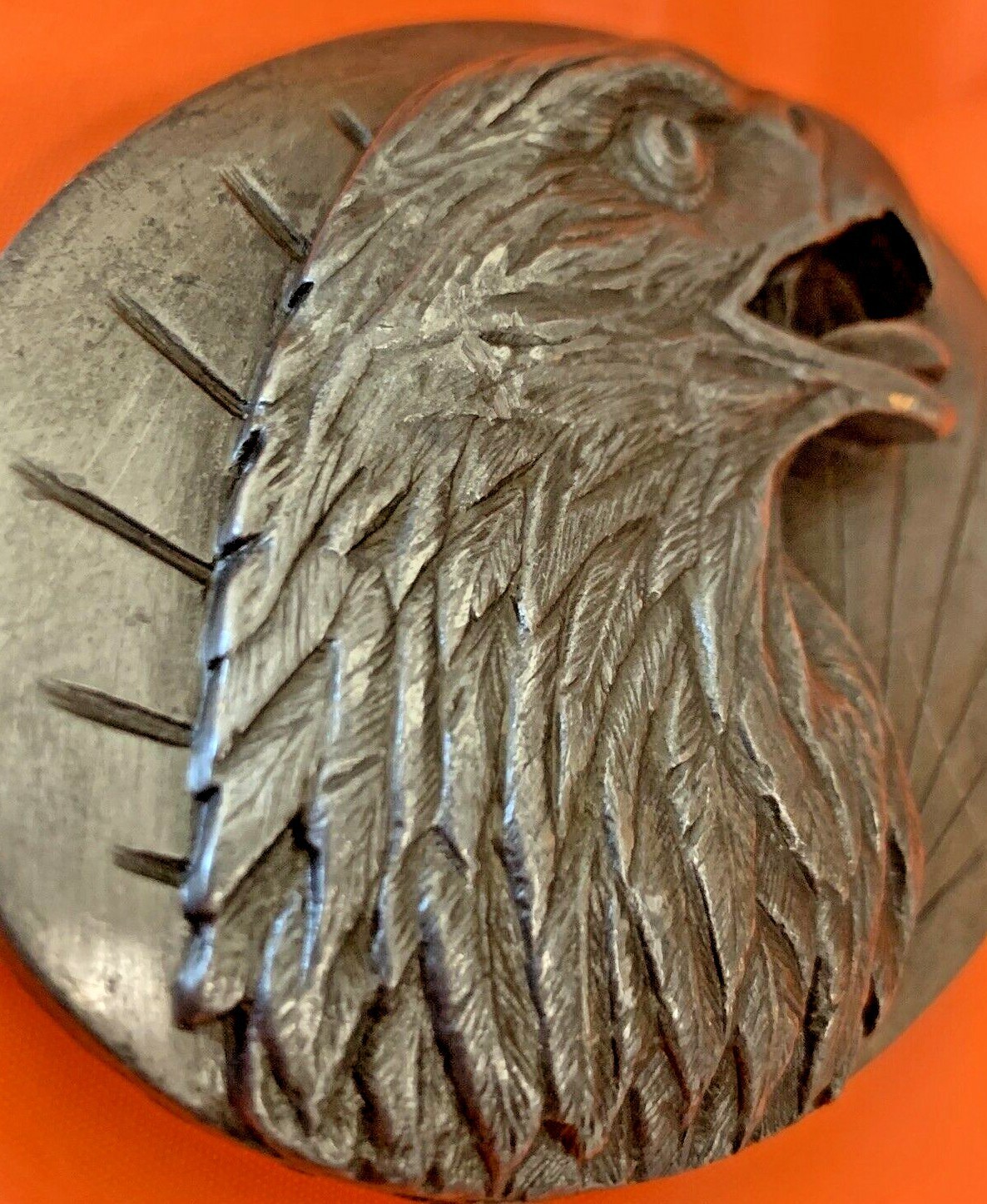 1987 Eagle Head Profile BELT BUCKLE 3D Relief Amazing Detail Collectible #0-50