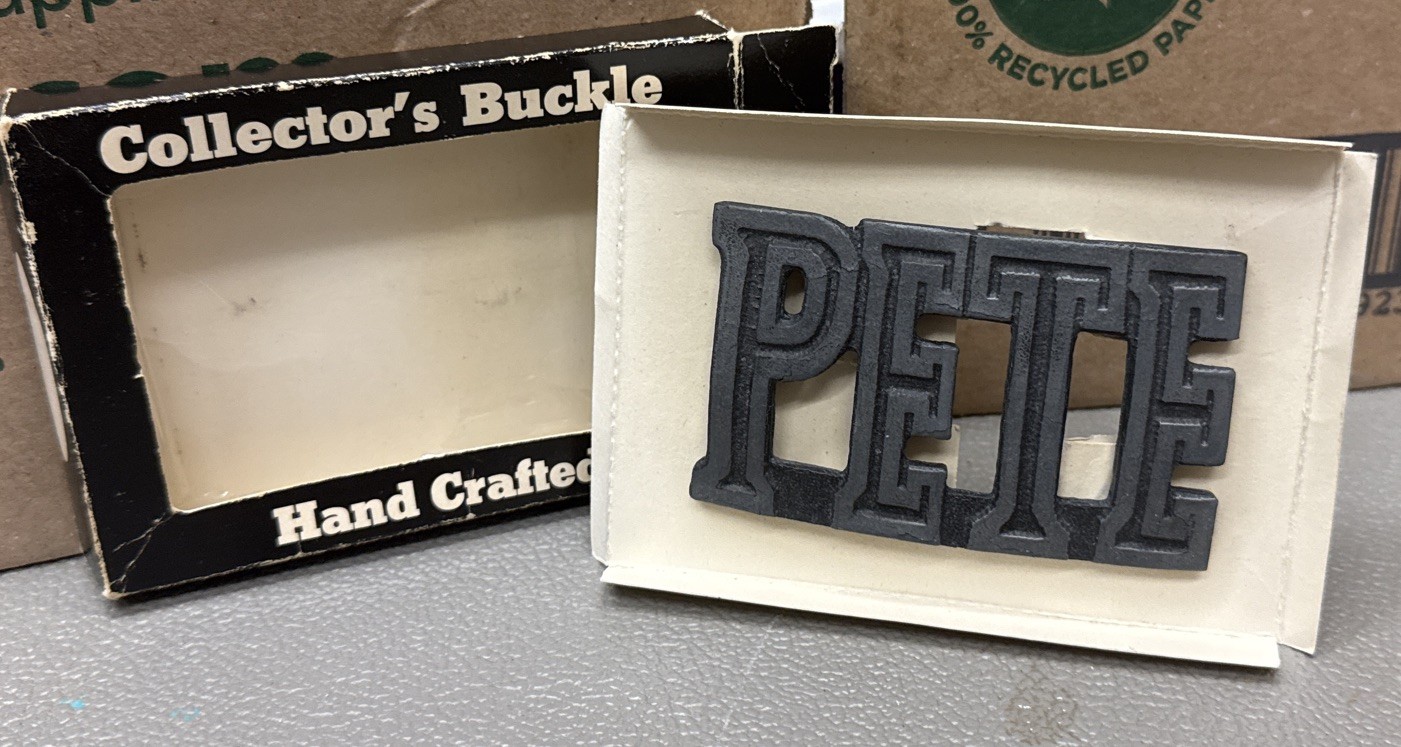 “Pete “ Hand Crafted Buckle – By Chad Mfg Company of Denver Colorado