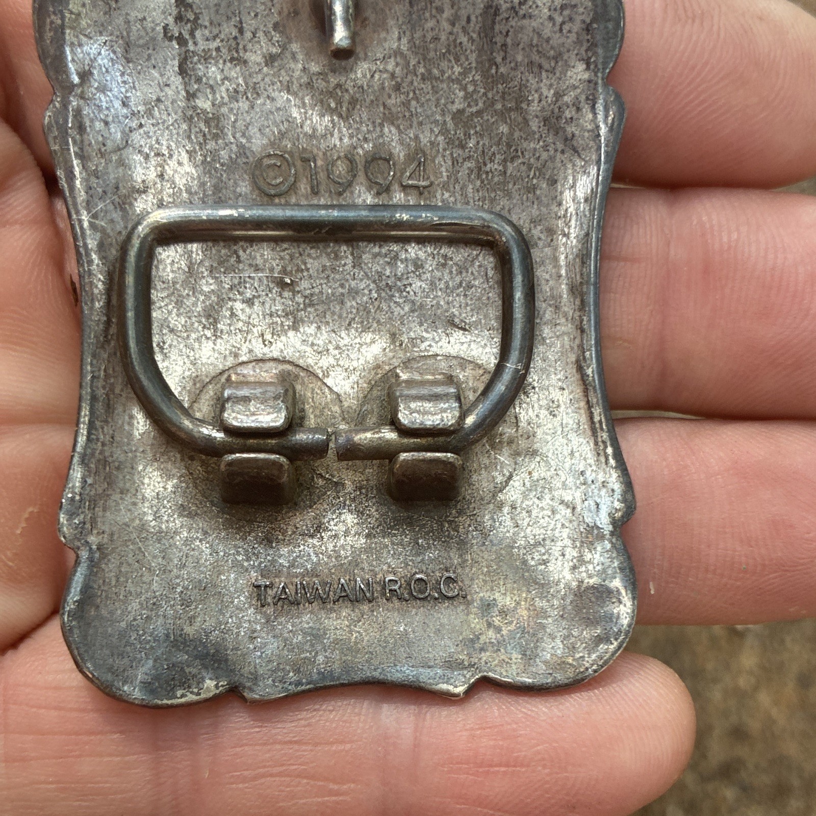 Western Engraved Floral Silver-Tone Metal Buckle, Antique Finish, Fits 1&Prime; Belt