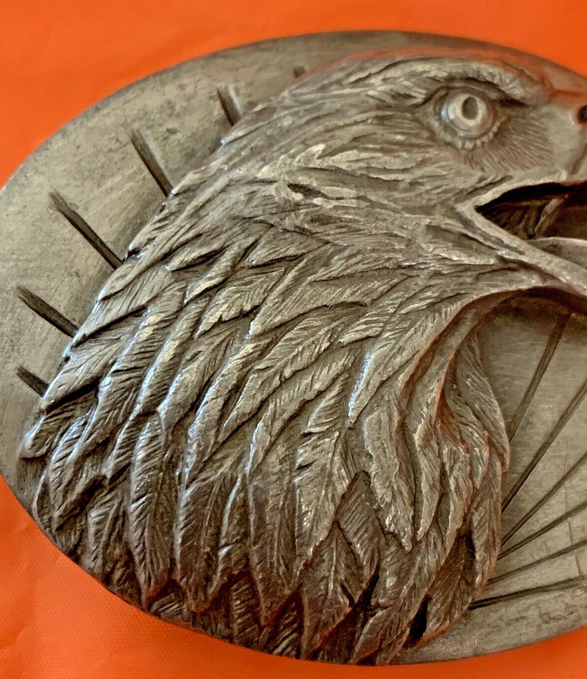 1987 Eagle Head Profile BELT BUCKLE 3D Relief Amazing Detail Collectible #0-50