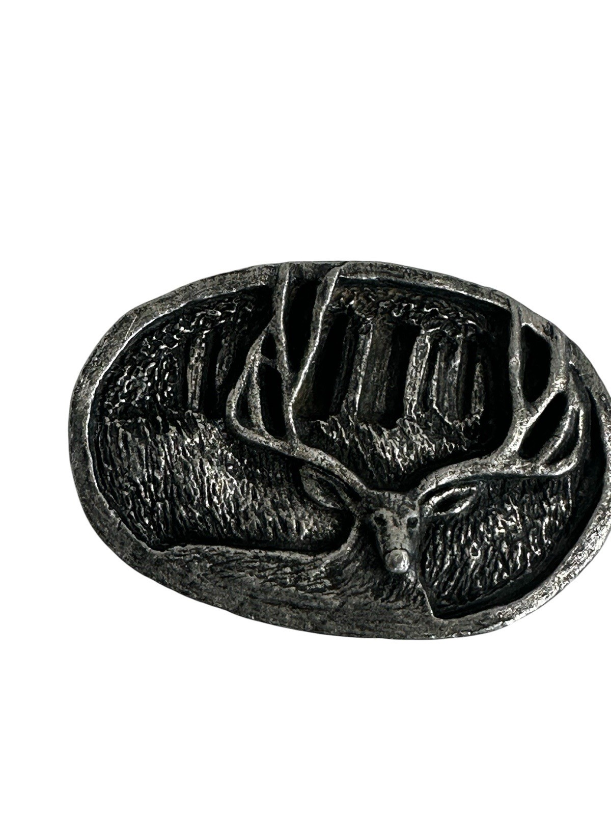 Stetson 2003 Elk Buck Belt Buckle Rustic Western Hunting Lodge Aesthetic USA