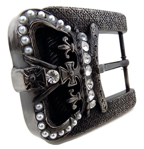 WASHED UP HOLLYWOOD #072VS VINTAGE SILVER KING TUT 1.5&Prime; PEWTER BUCKLE ONLY!