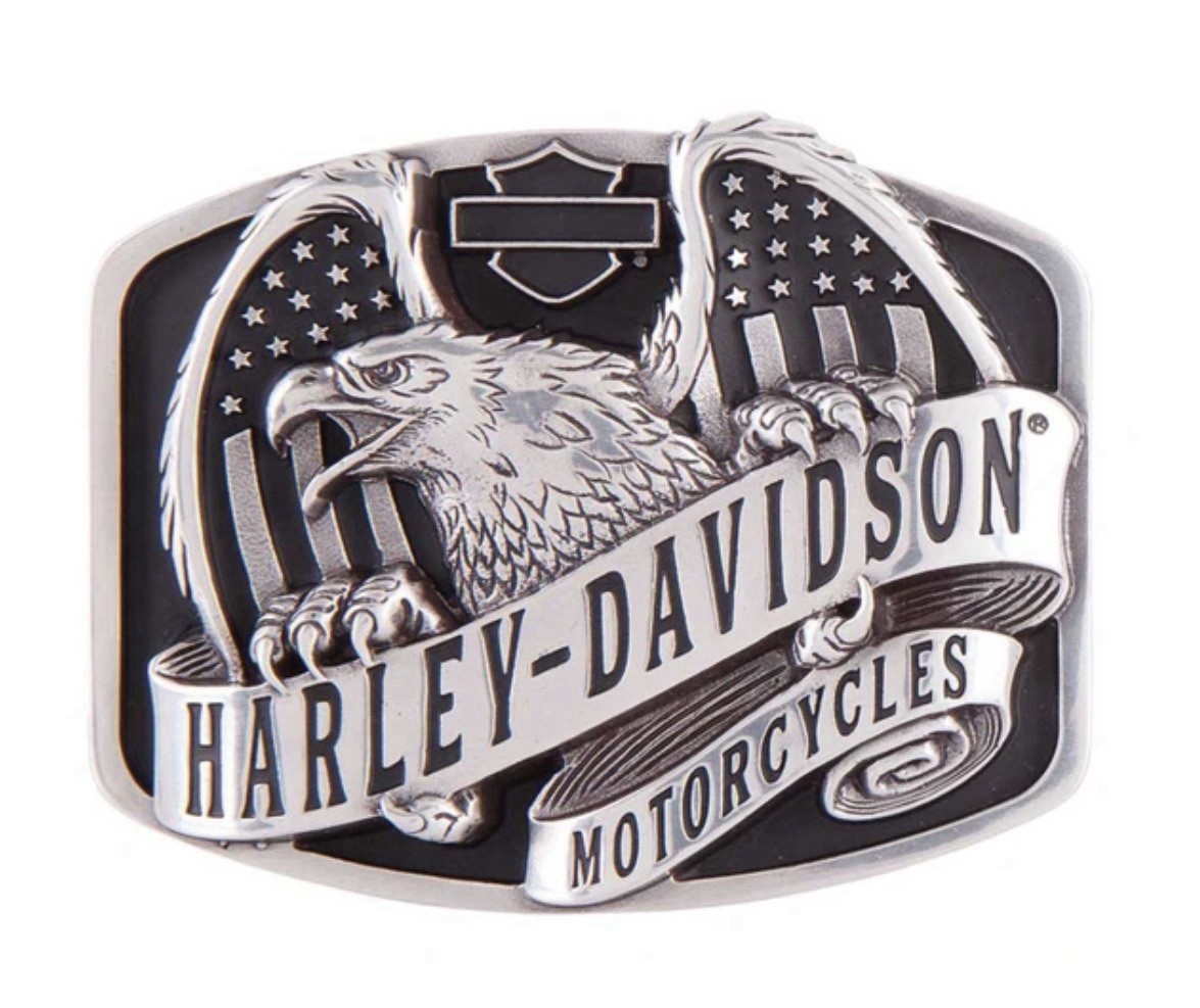 Harley Davidson Men&rsquo;s Eagle Wing Over America Belt Buckle MAU002/61