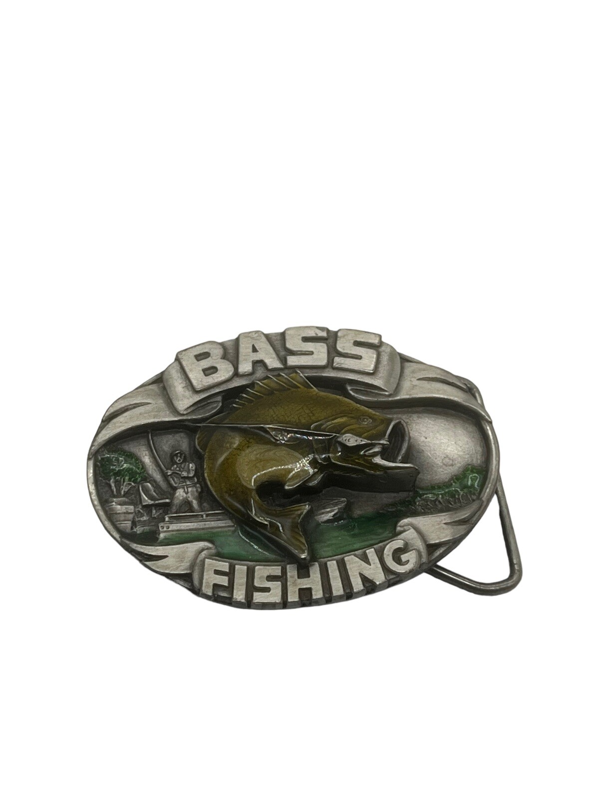 Siskiyou Bass Fishing Enamel & Metal Belt Buckle F-40