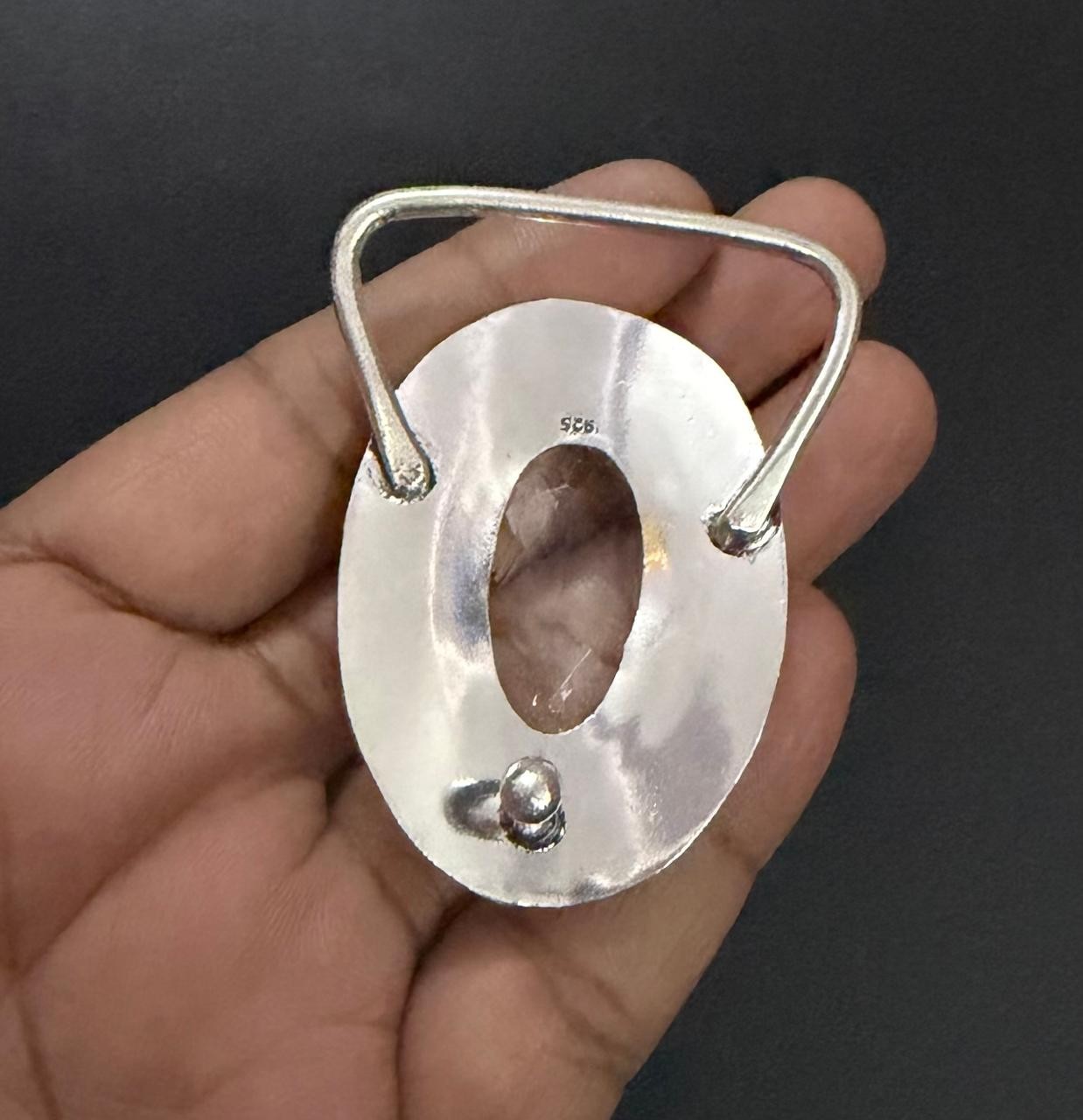 White Quartz Gemstone 925 Sterling Silver Handmade Belt Buckles Vintage Gift For
