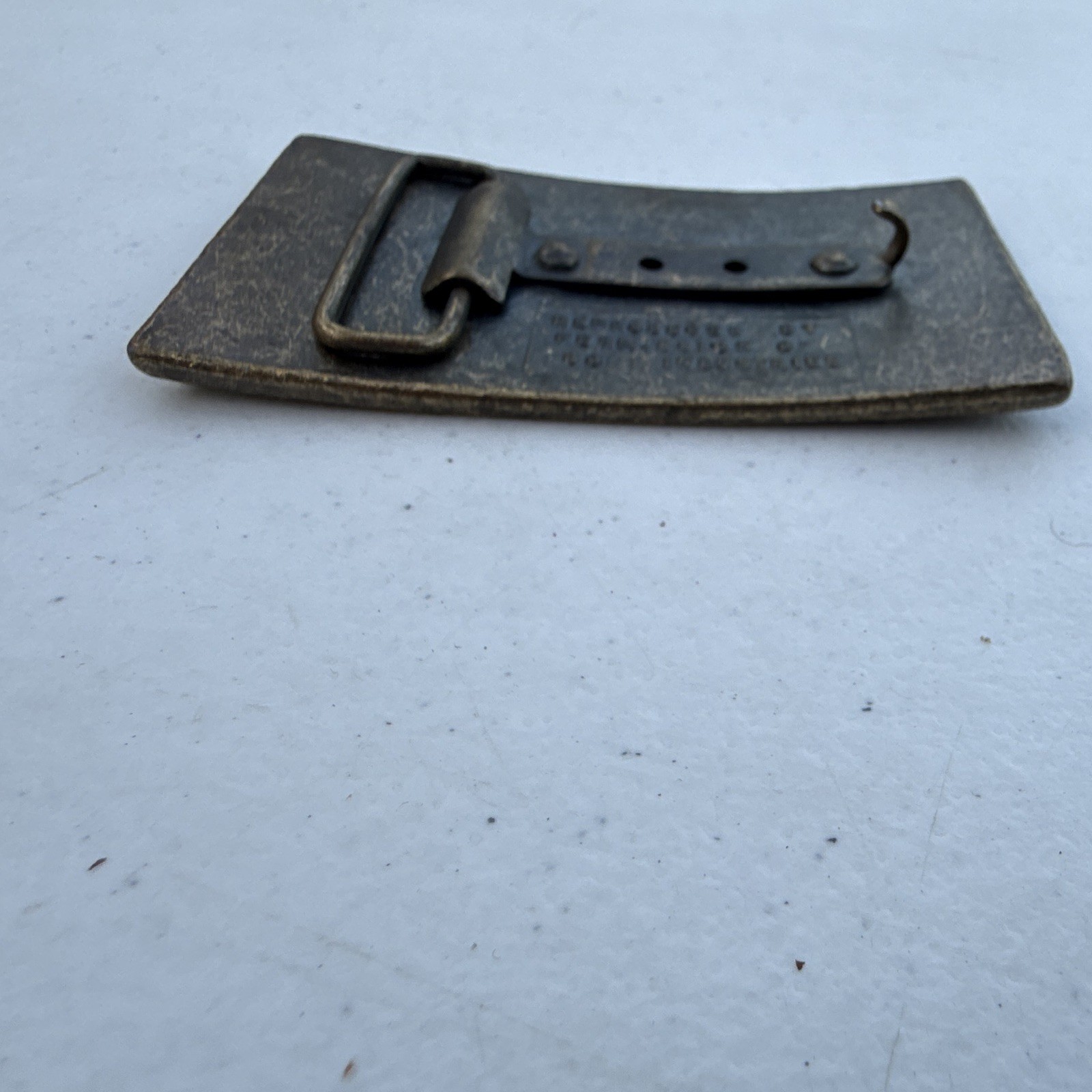 Colt Revolvers Logo Bronze Metal Western Belt Buckle Rectangular Antique 1.5&Prime;