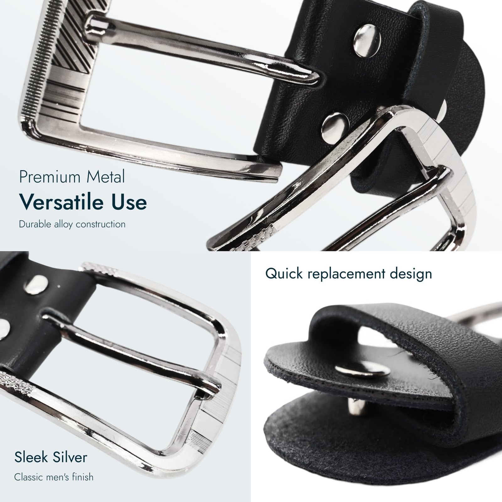 2 pieces belt buckle men, belt buckles for men leather, belt buckle…