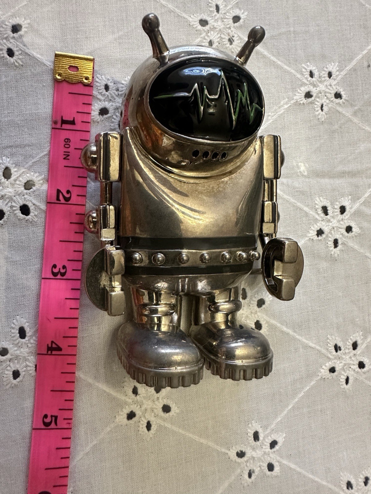 Chrome Belt Buckle Outer Space Suit Man Alien Astronaut