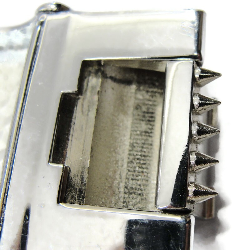 Men&rsquo;s Automatic Belt Buckle Silver Tone & Black Fashion