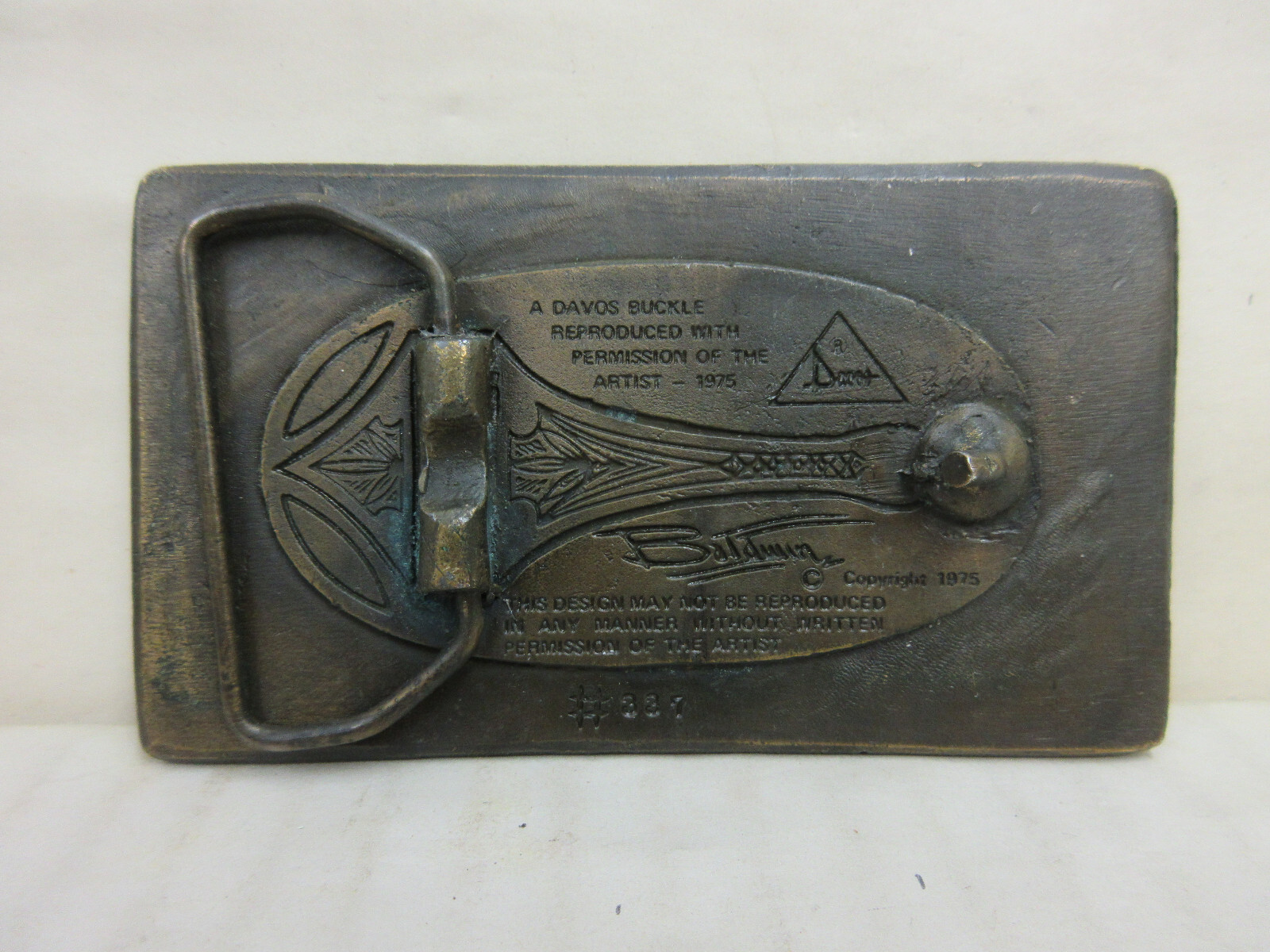 1970s Davos Pennsylvania Railroad Locomotive & Train Brass Fashion Belt Buckle