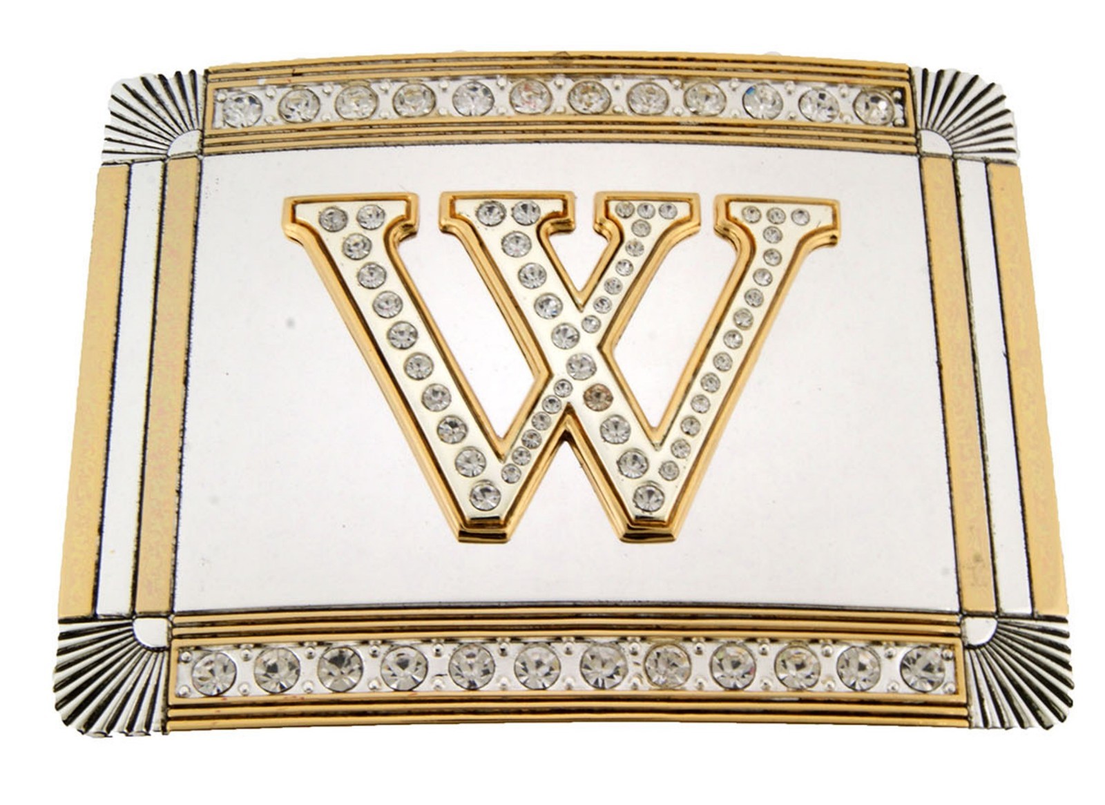 Initial Letter W Belt Buckle Alphabet w Monogram Western Cowboy Rodeo Style New