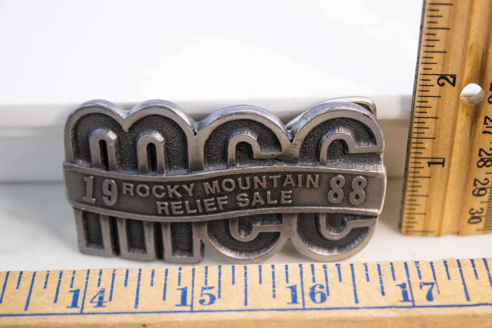 1988 Rocky Mtn MCC Mennonite Relief Sale Belt Buckle Ltd Ed #71/100 Denver CO