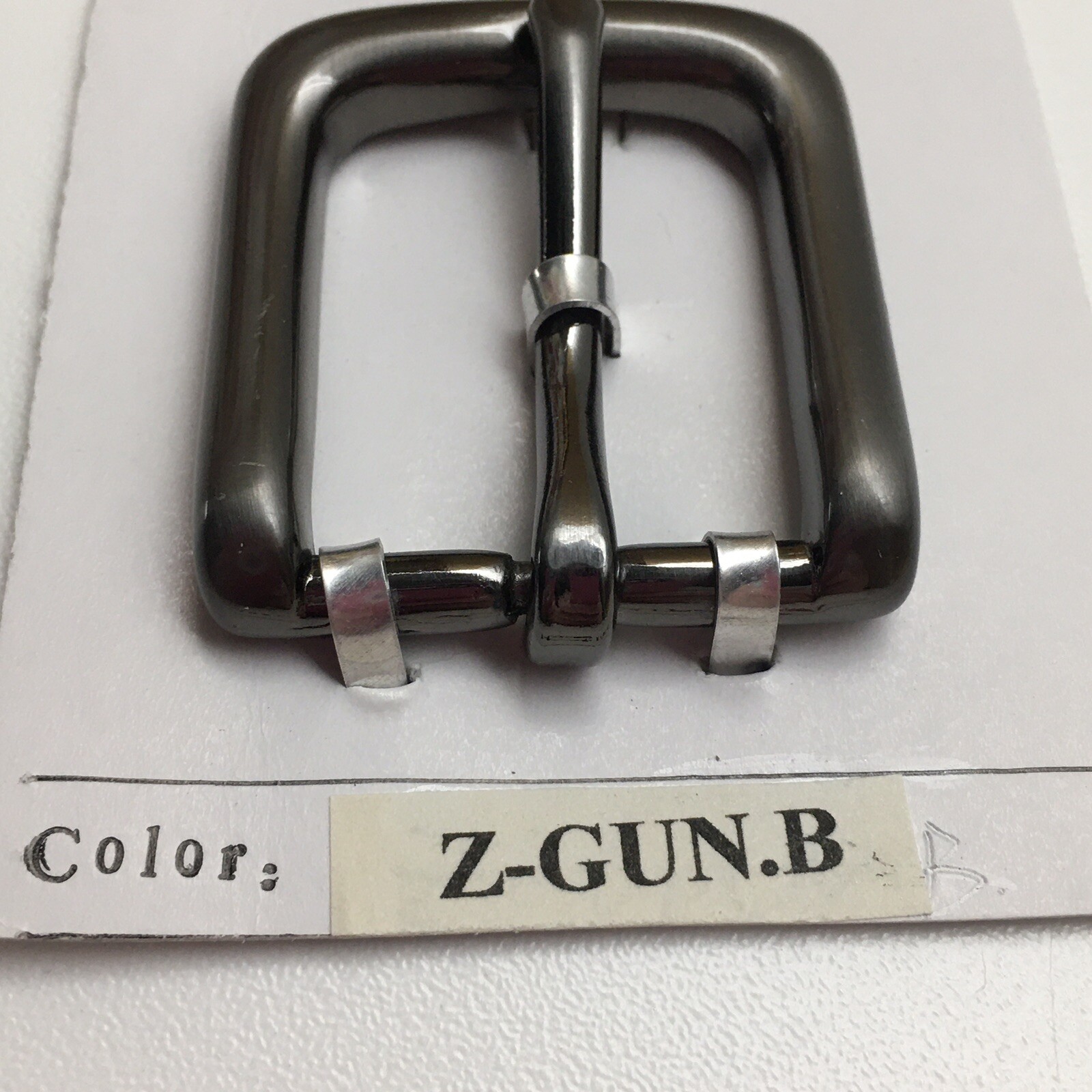 Metal Belt Buckle Gun Metal Tone Prong Pin DIY Leather Crafts