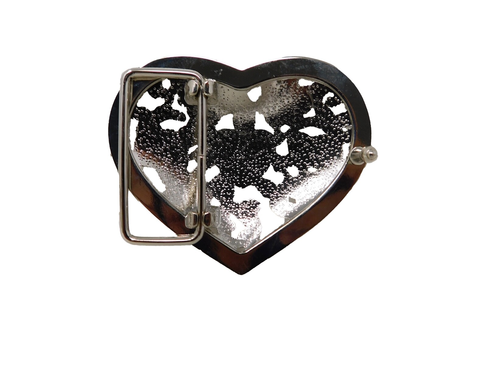 Belt Buckle Dimond sliver heart Sliver,Metal