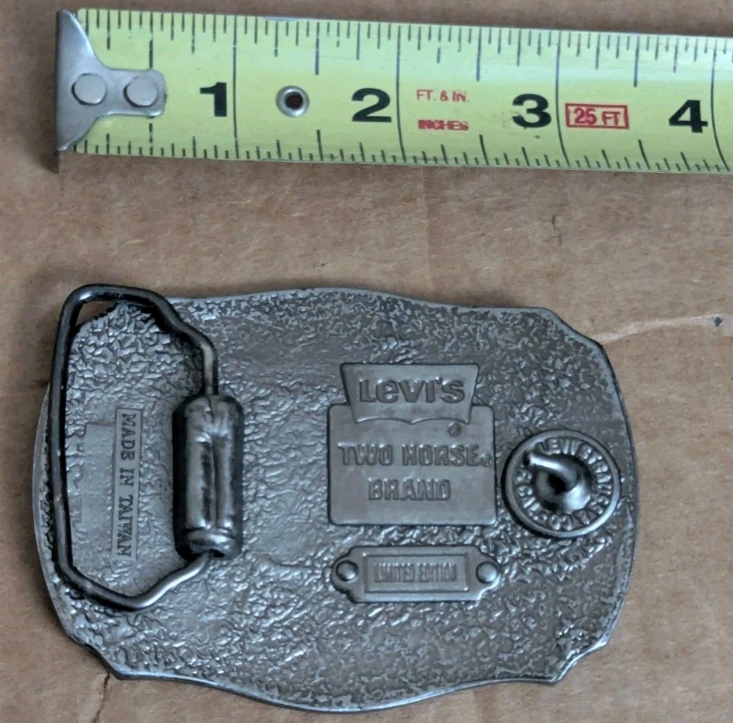 Vintage Levi Strauss & Co. Two Horse Brand Limited Edition Belt Buckle Logo