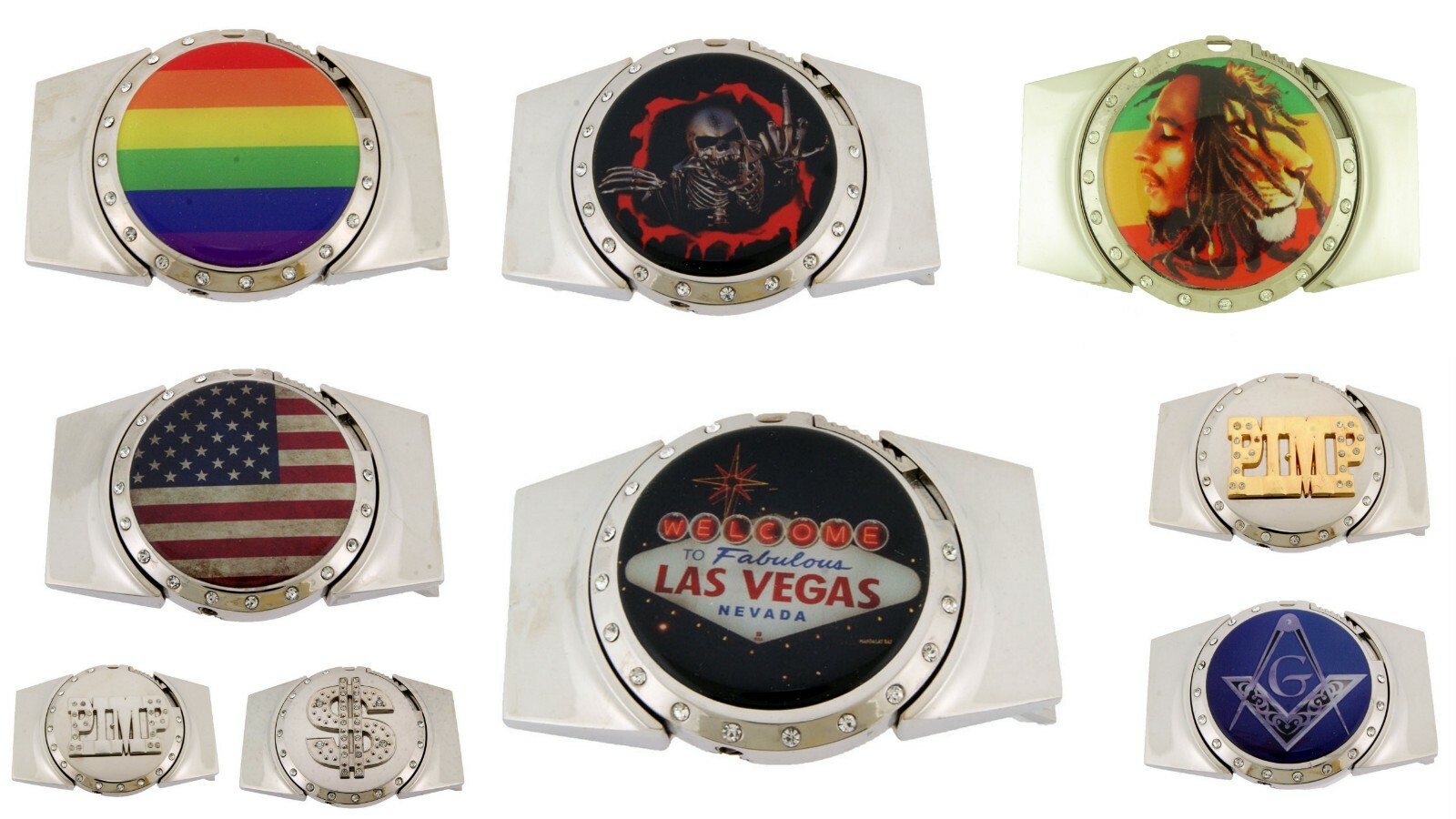 Men Women Belt Buckle (HIDDEN LIGHTER) Western Superhero Reggae Music Sports New