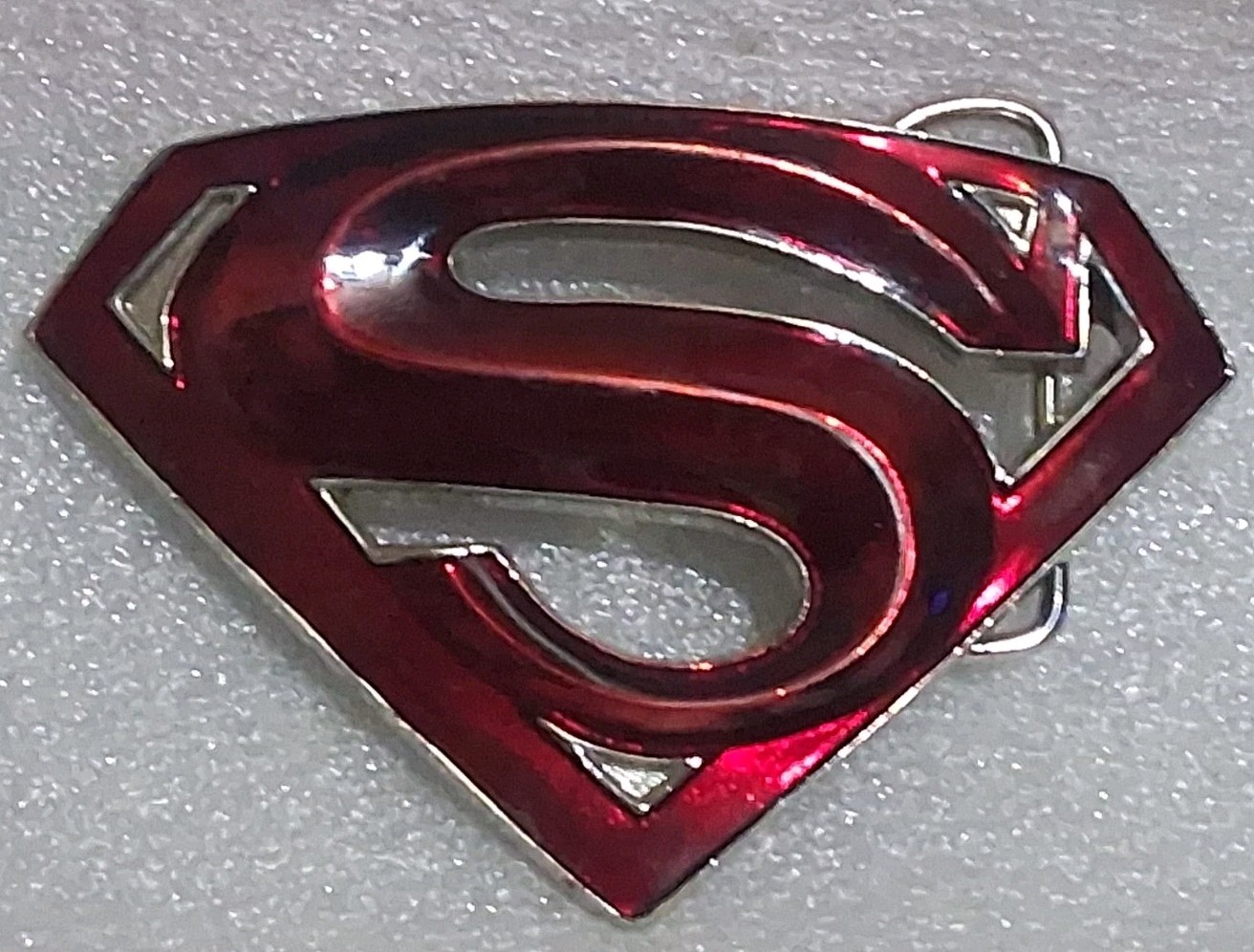 Superman S Logo Shield Red Enameled Superhero Cosplay Belt Buckle