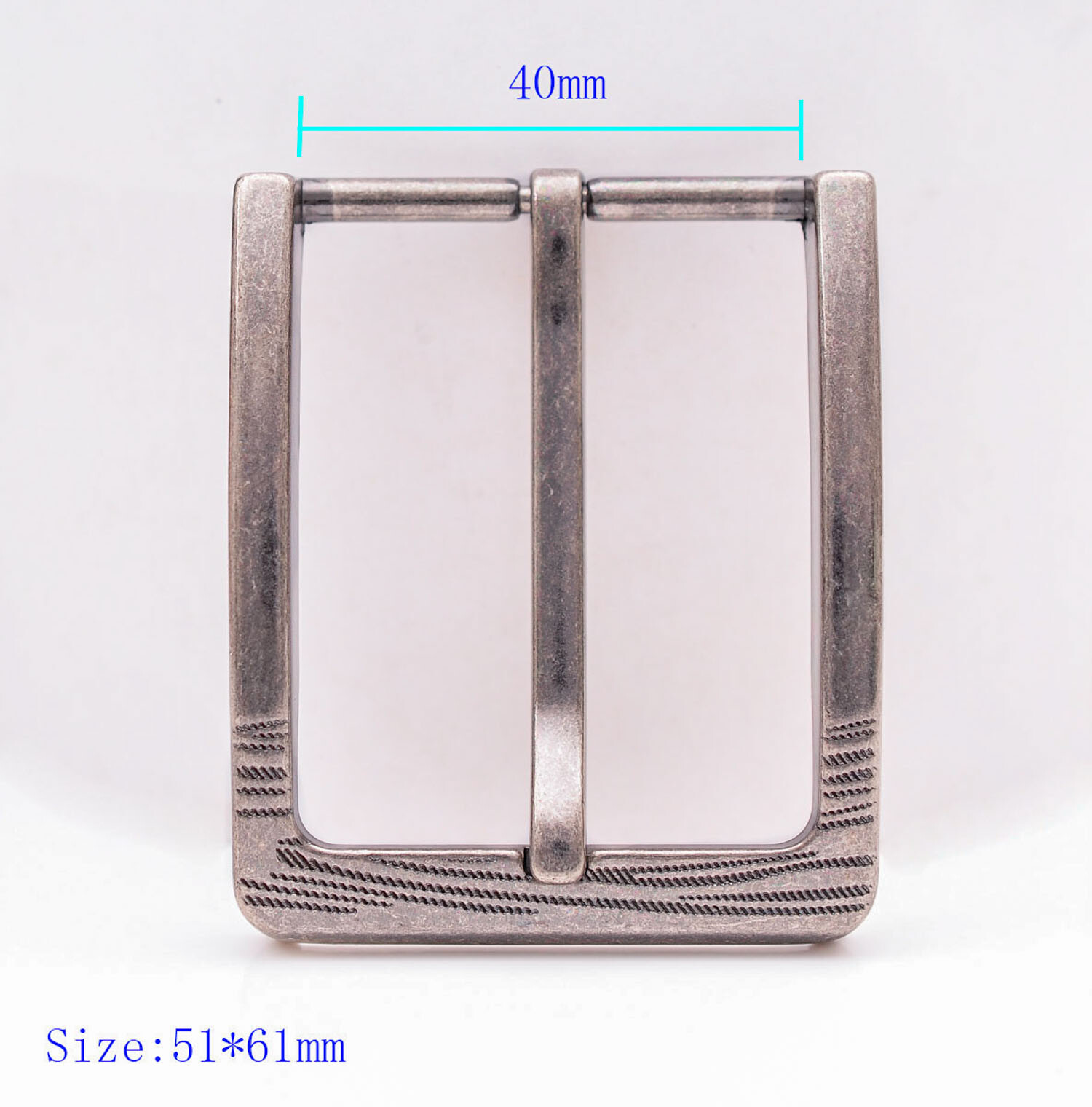 1-1/2&Prime; (40 mm) Nickel Free Single Prong Rectangular mens Belt Buckle Replacement