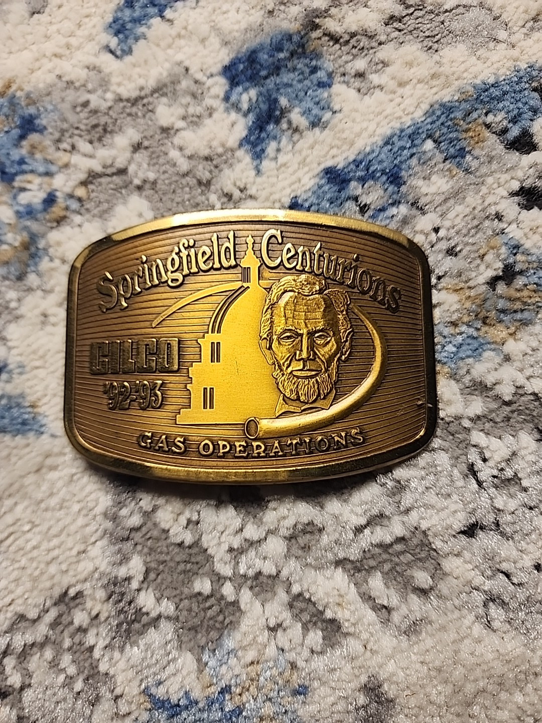 VTG Cilco Gas Operations Springfield Centurions Company Belt Buckle Lincoln