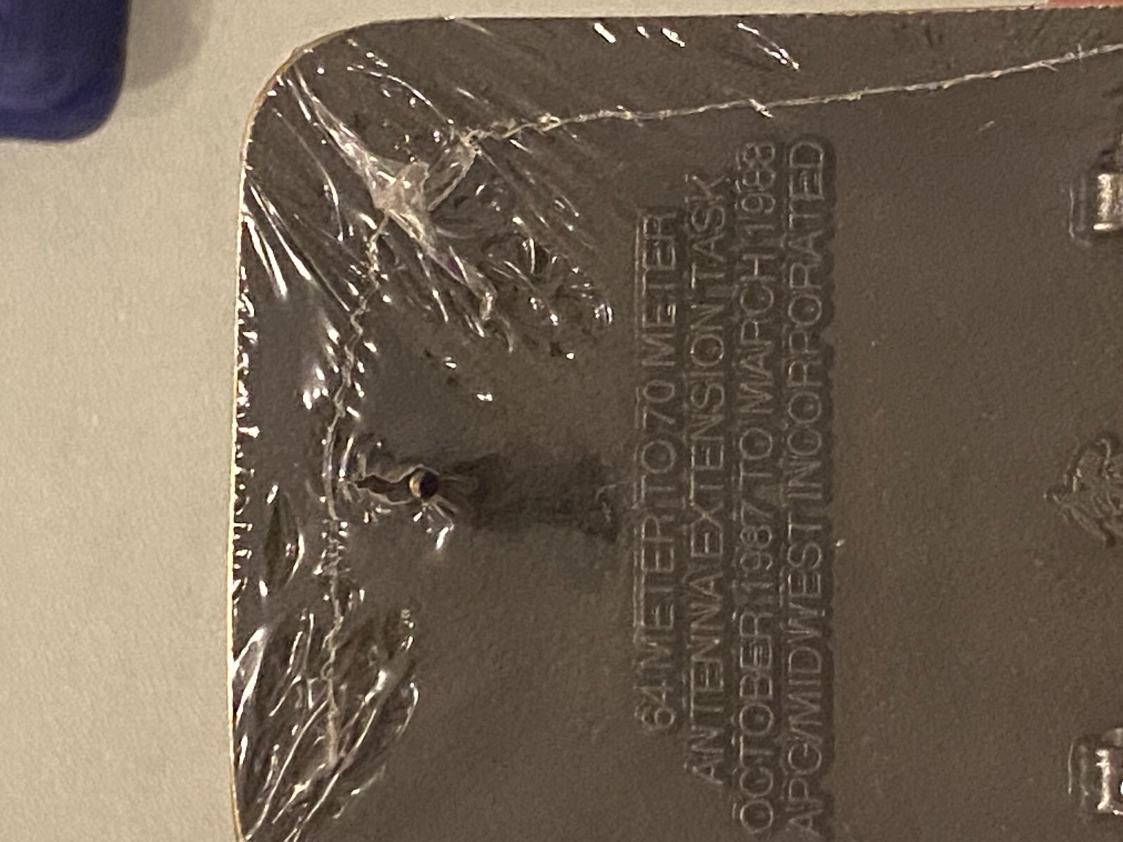 Brass Nasa belt Buckle New Wrapped 1987 Project Award Deep Space Satellite