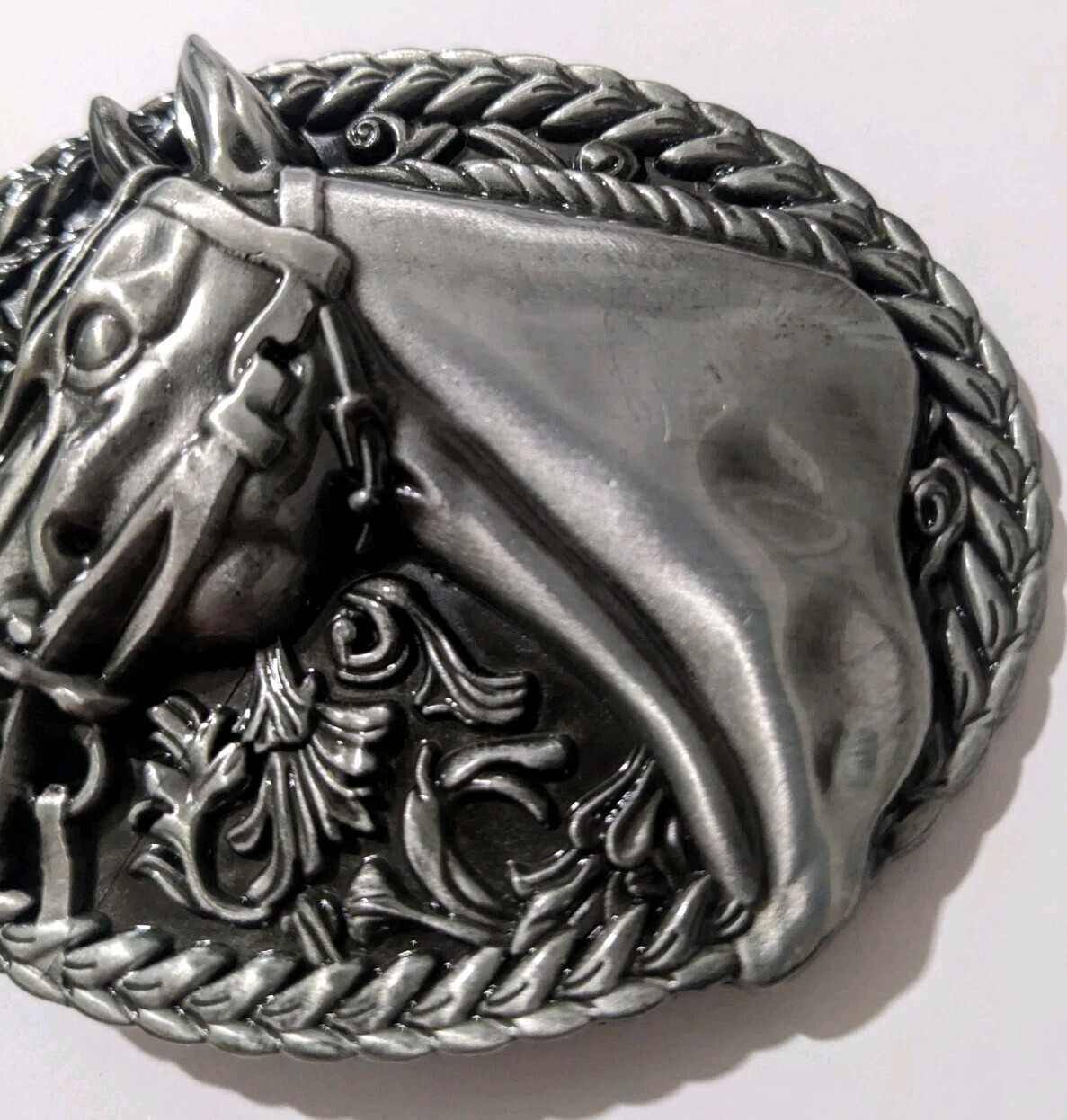 Horse Head Rodeo Cowboy Western Metal Belt Buckle 3D