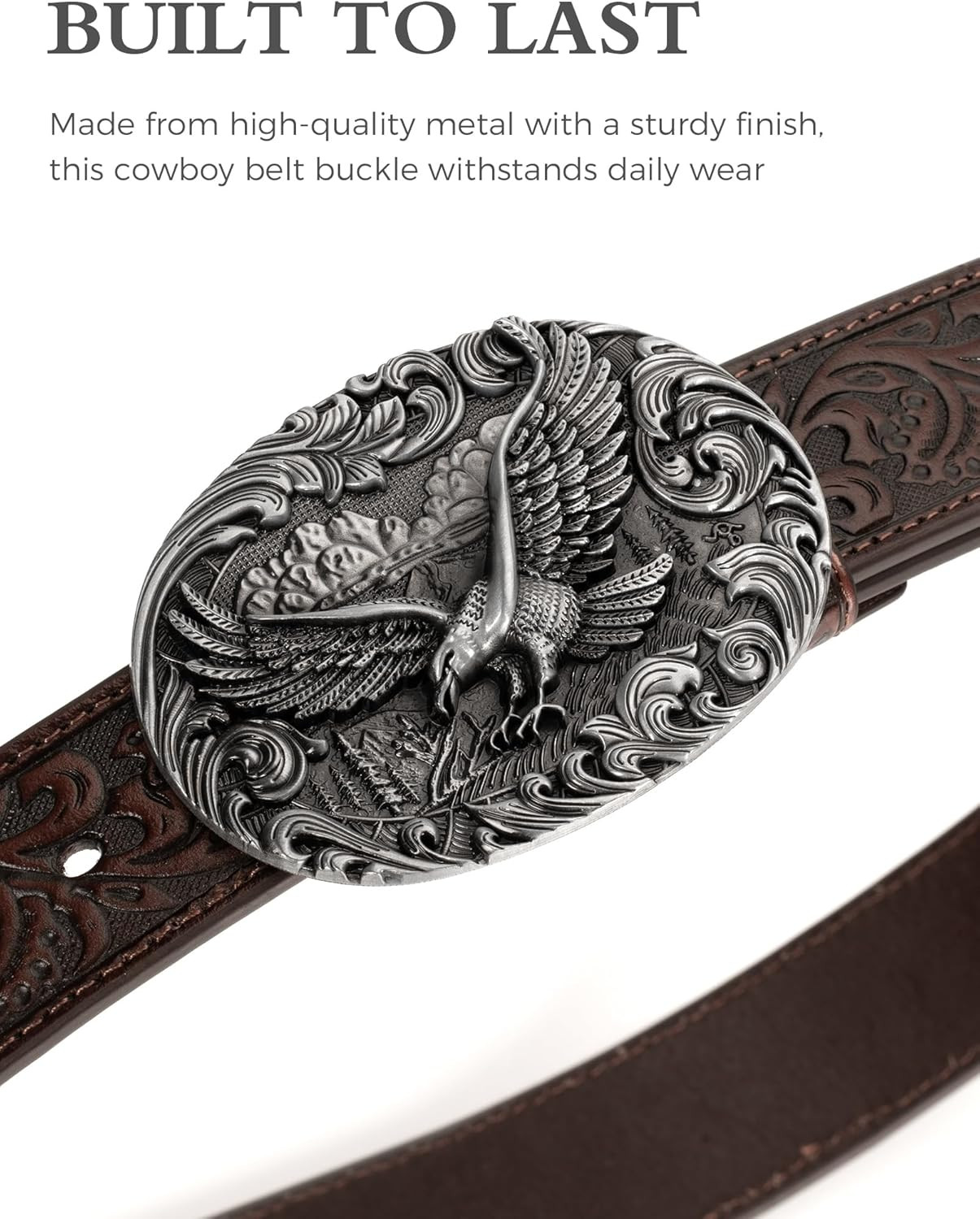 Western Style Belt Buckle 1.5 Inch Cowboy Cowgirl Buckles for Men & Women Replac