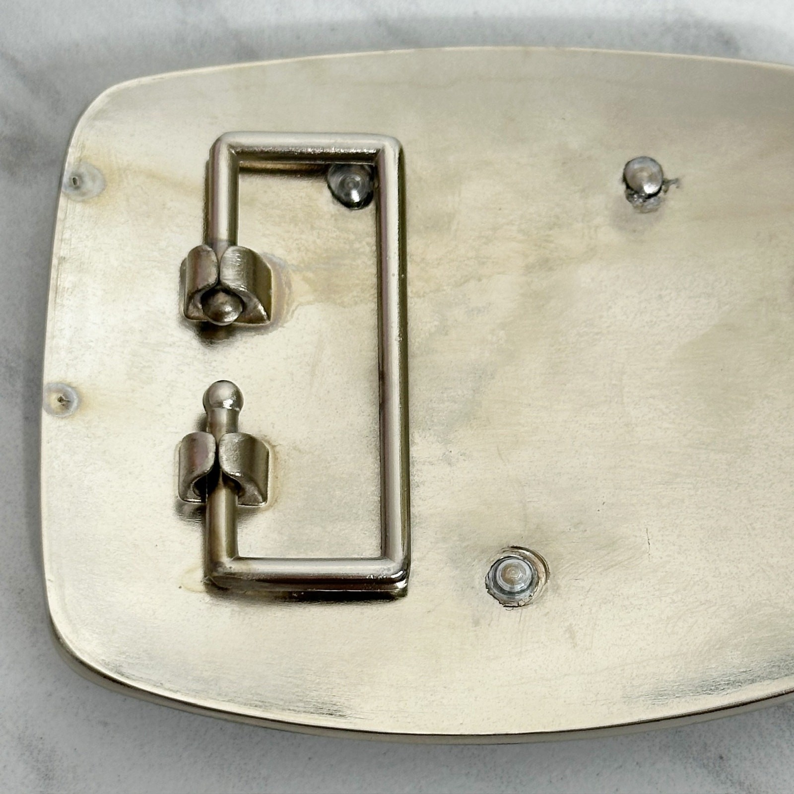 Letter Y Initial Monogram Silver Tone Belt Buckle – 3.16&Prime; x 2.78&Prime;