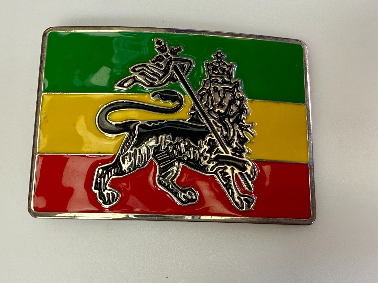 Rastafarian Lion Judah Flag Reggae Rasta African Jamaican Reggae Belt Buckle