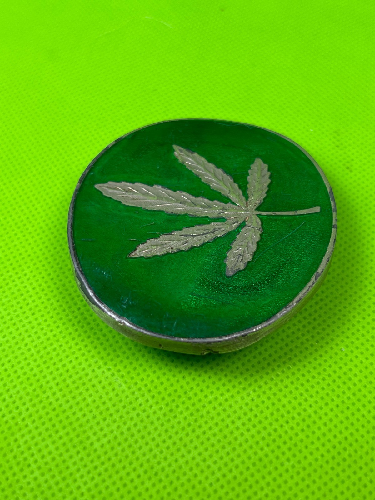Hemp Weed Marijuana Leaf Belt Buckle