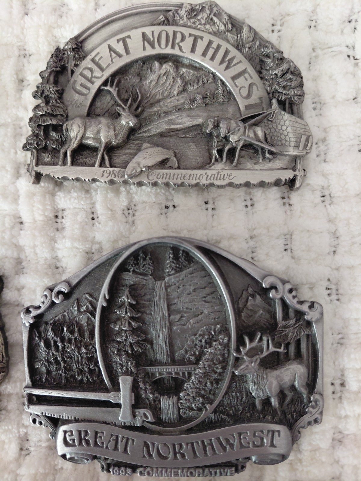 Siskiyou Lot of 8 Great Northwest Limited Edition Vintage Silver Belt Buckles