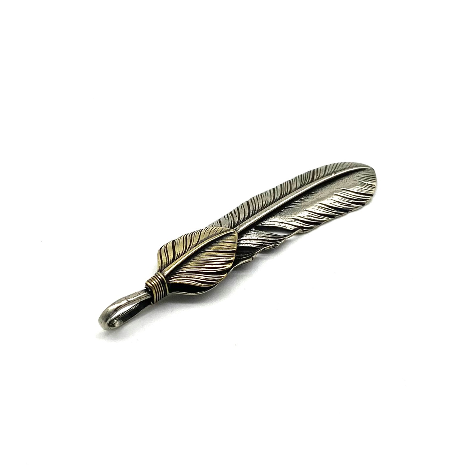 2pcs/Set Brass Charm Feathers Decoration Accessories Jewelry lot