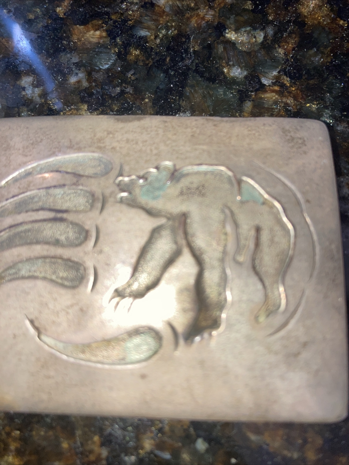 Handmade Southwest Indian Belt Buckle Sterling Silver Sid Bell Personal Estate