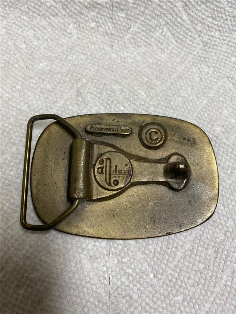 1976 South Dakota Bicentennial Belt Buckle, made by Adezy, Solid Brass