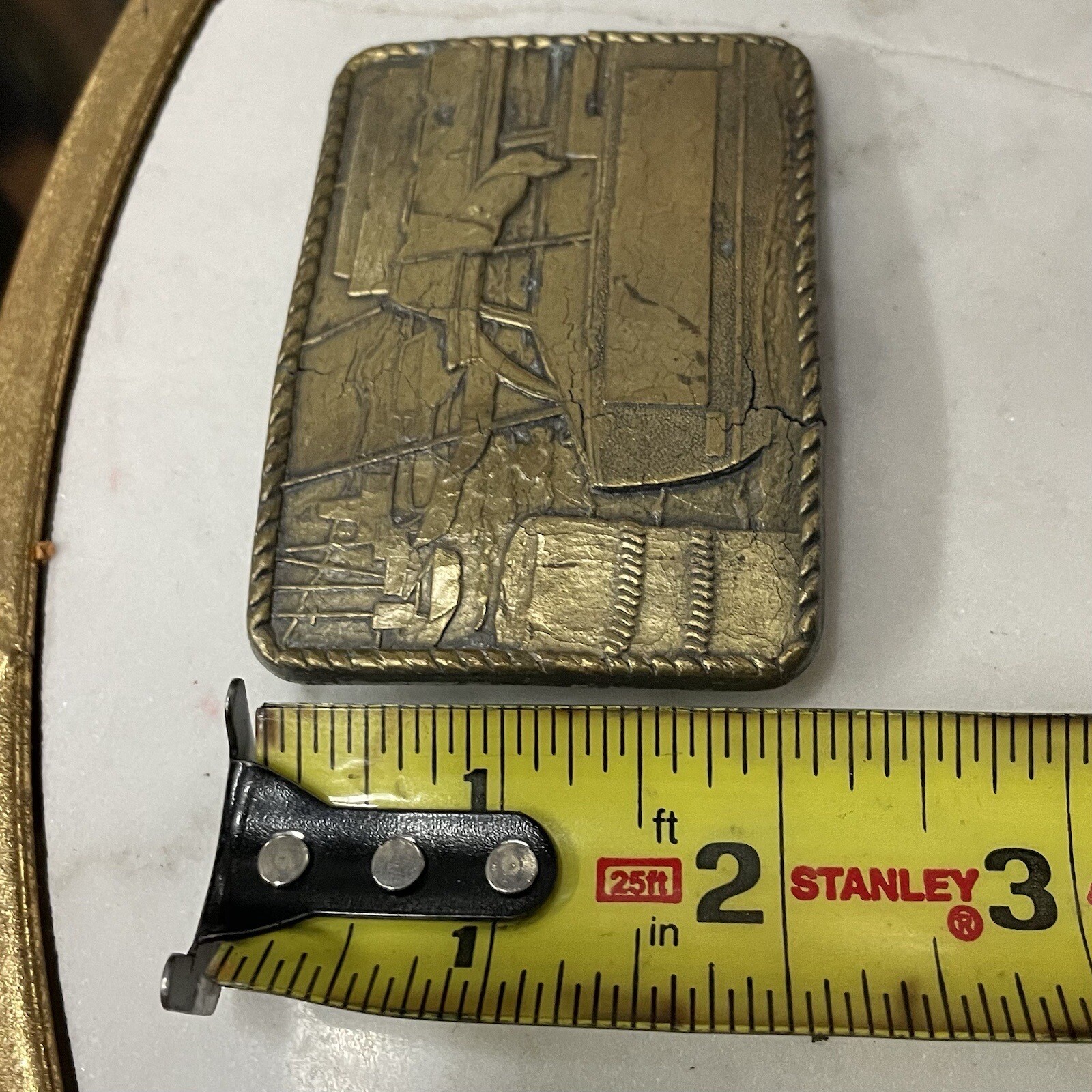Vintage 70&rsquo;s ~ BOATING / MARINA ~ Antique Brass USA Handcrafted Belt Buckle ~