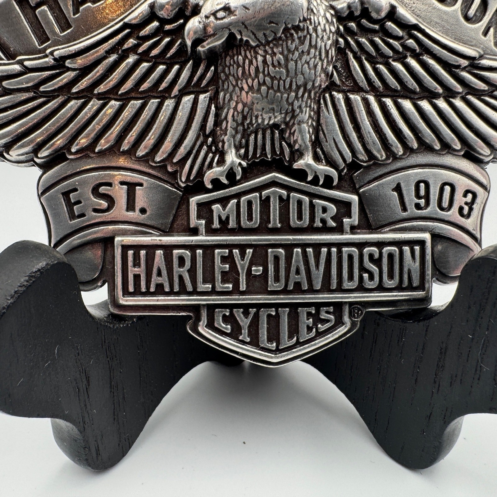 Harley-Davidson 2008 Eagle Bar & Shield Belt Buckle Silver 99401-09VM Biker Mens