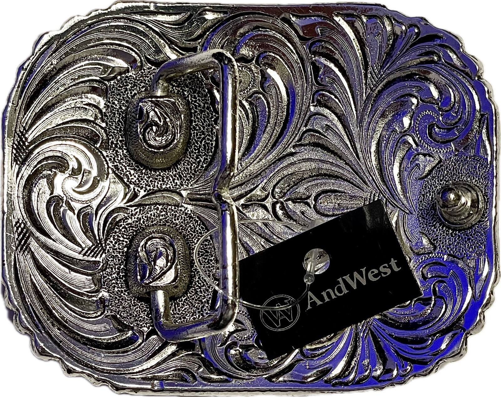 AndWest Western Style Belt Buckle Native American Design Silver Gold Finish NEW
