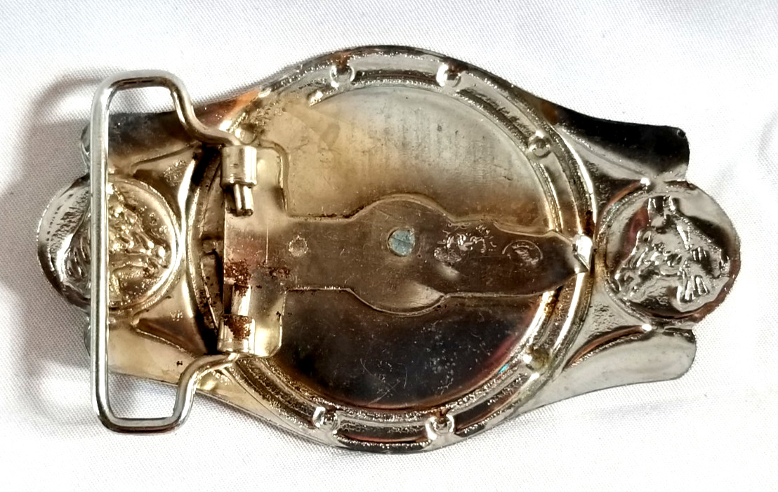 VTG 1970s Imperial Hebillas Belt Buckle Western Rodeo Cowboy Boots Spurs Horses