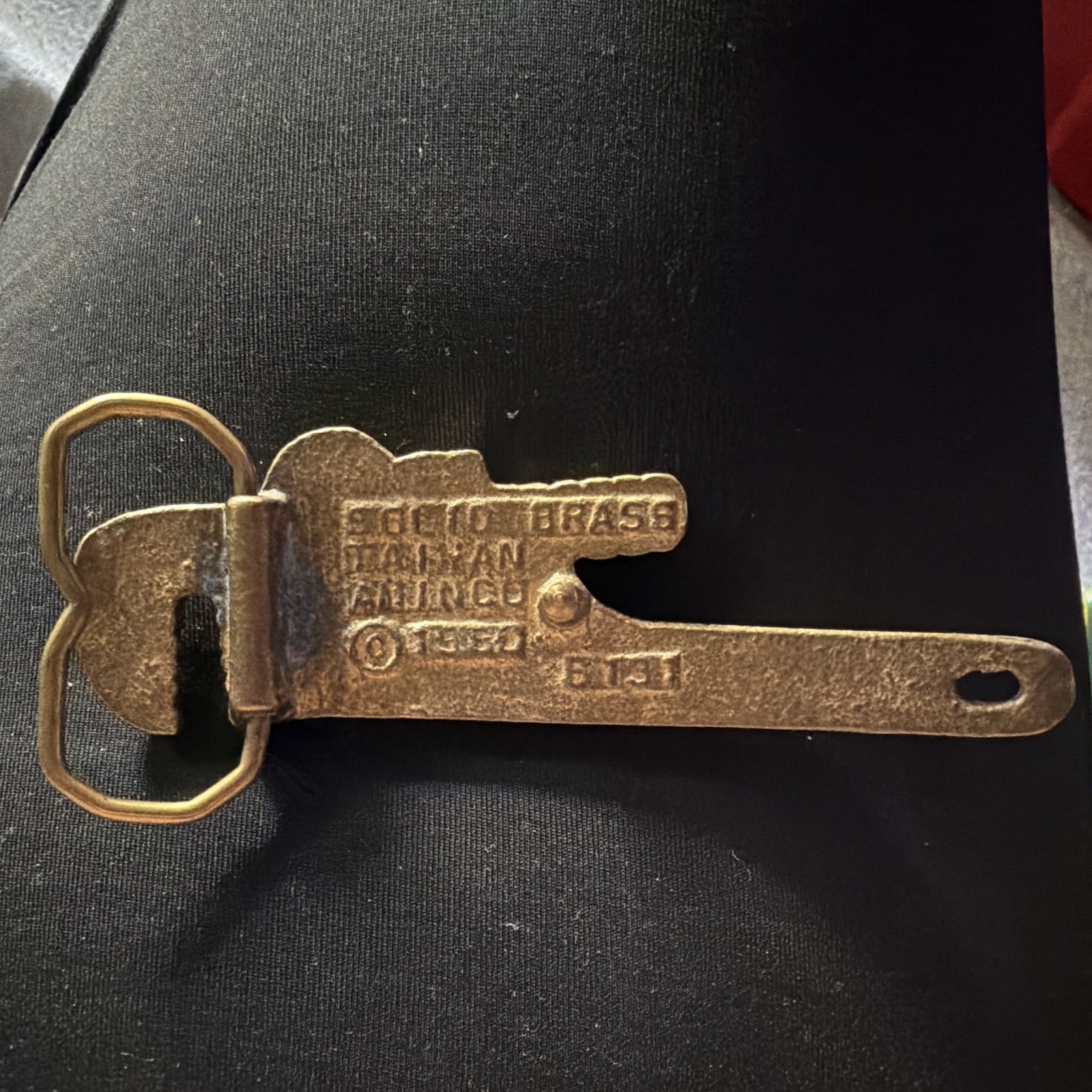 Bergamot Brass Works Vintage Plumber Tools Brass Belt Buckle 1.5in F141