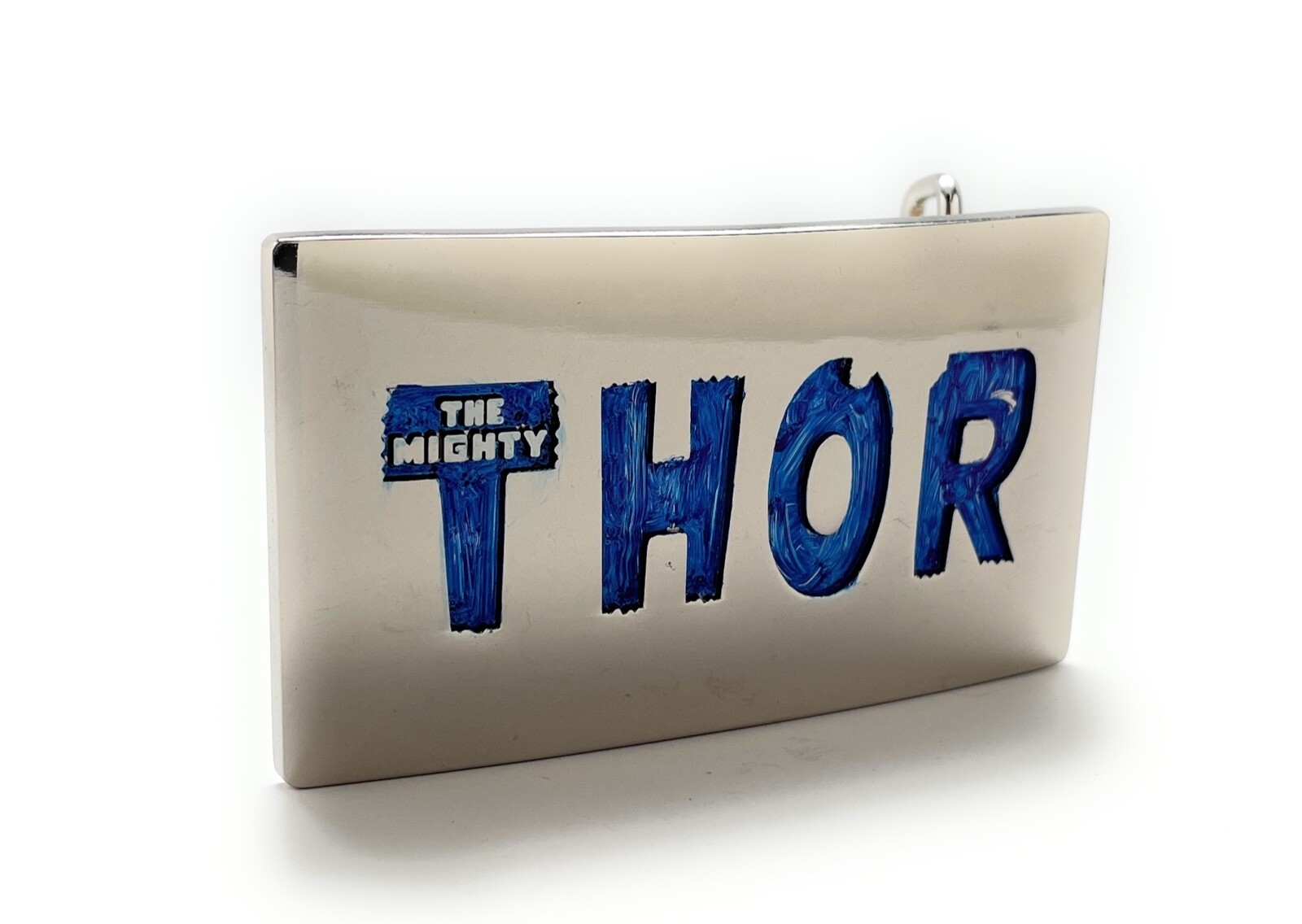 Belt Buckles Thor Silver Blue Enamel Edition Marvel Comics Silver Platted New