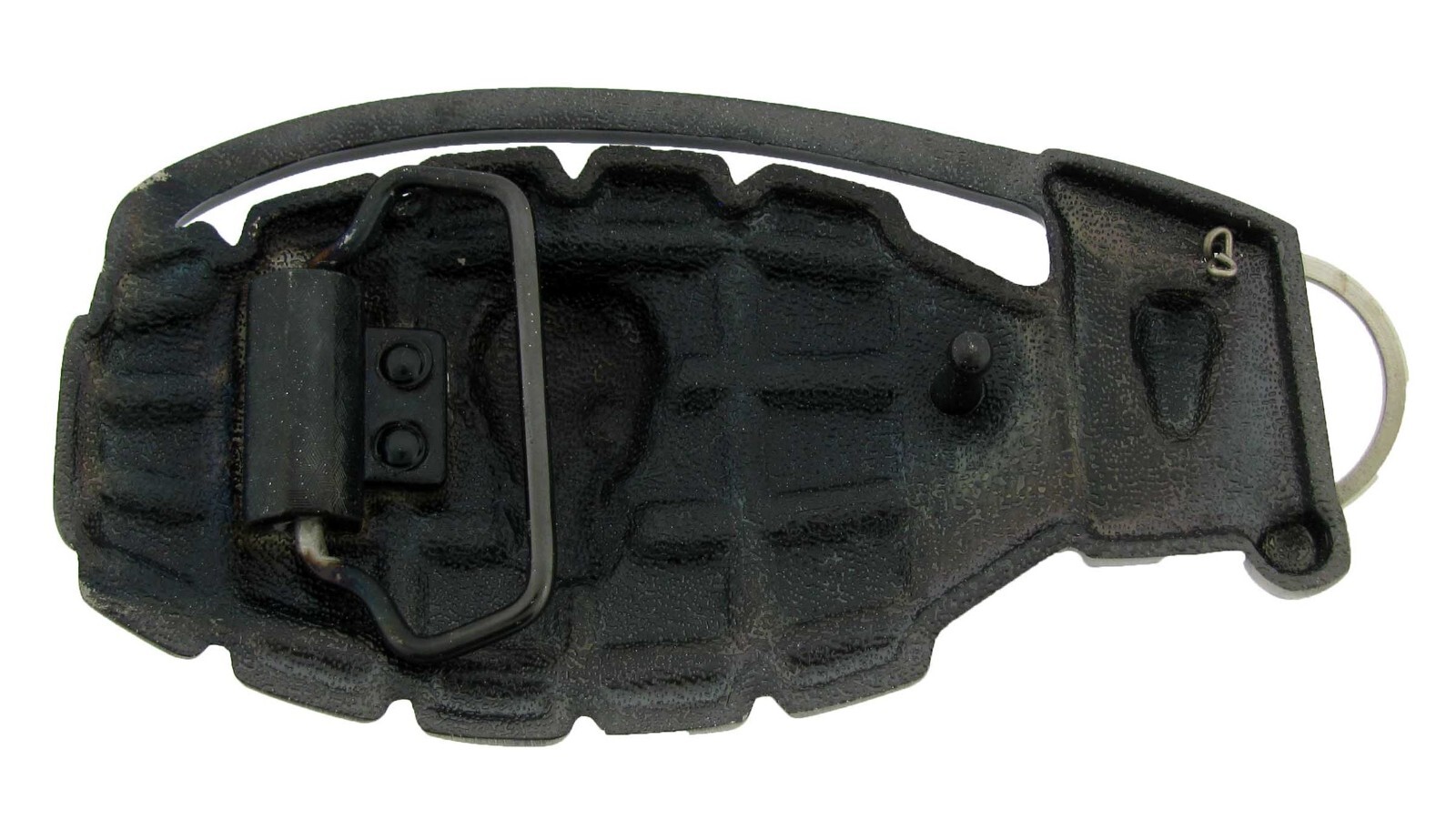 Grenade Belt Buckle US Military Memorial Veteran Day Gift Skull Crossbones Gray