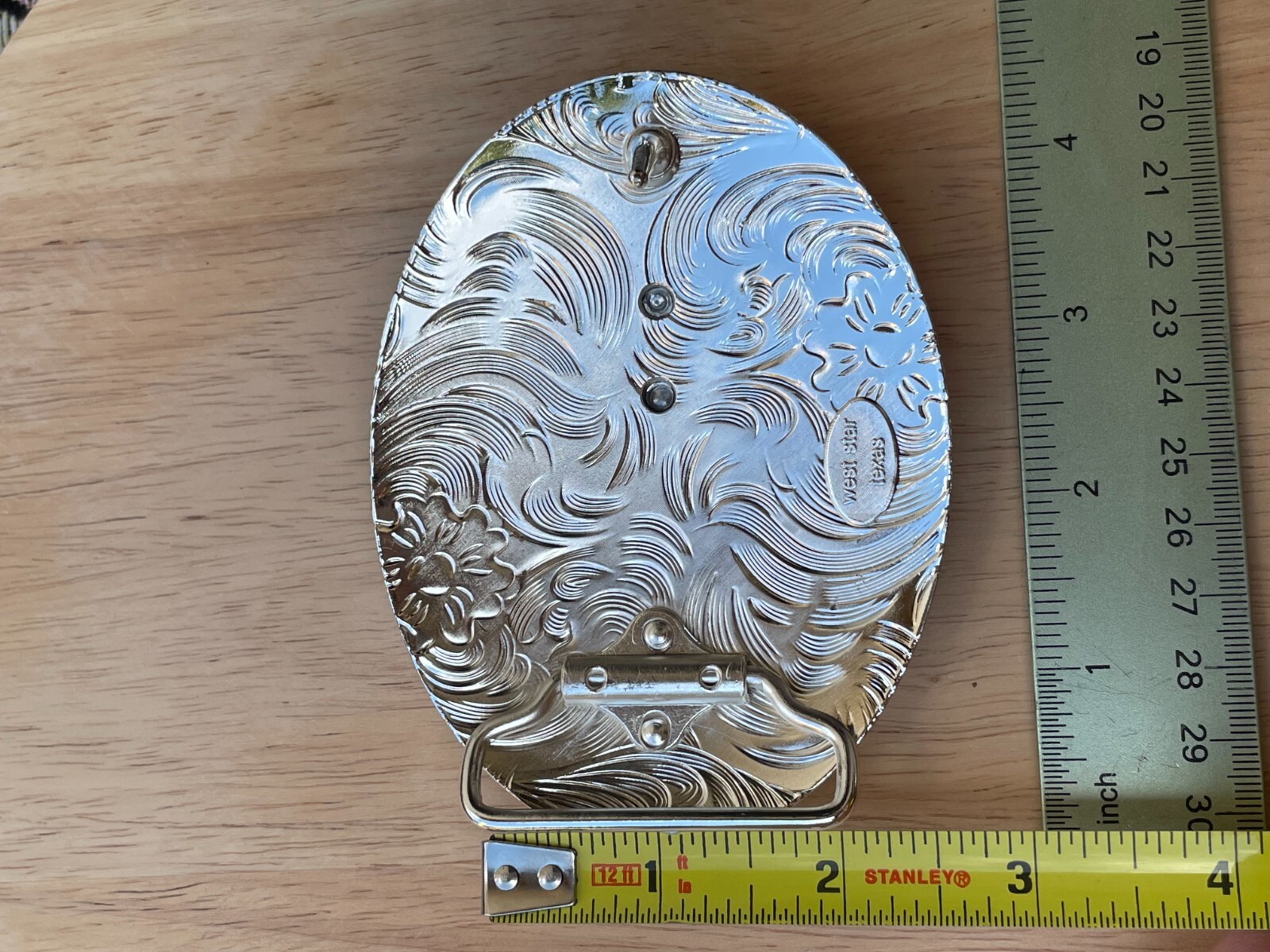 Western Buckle Gold Silver Red Longhorn Horseshoe Rodeo Bull Cowboy Fit 2 »